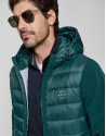Green two-layer, quilted windbreaker - Man | Roberto Verino