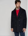 Navy blue wool sailor's coat - Man - AW2023 | Roberto Verino