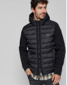 Black two-layer, quilted windbreaker - Man | Roberto Verino