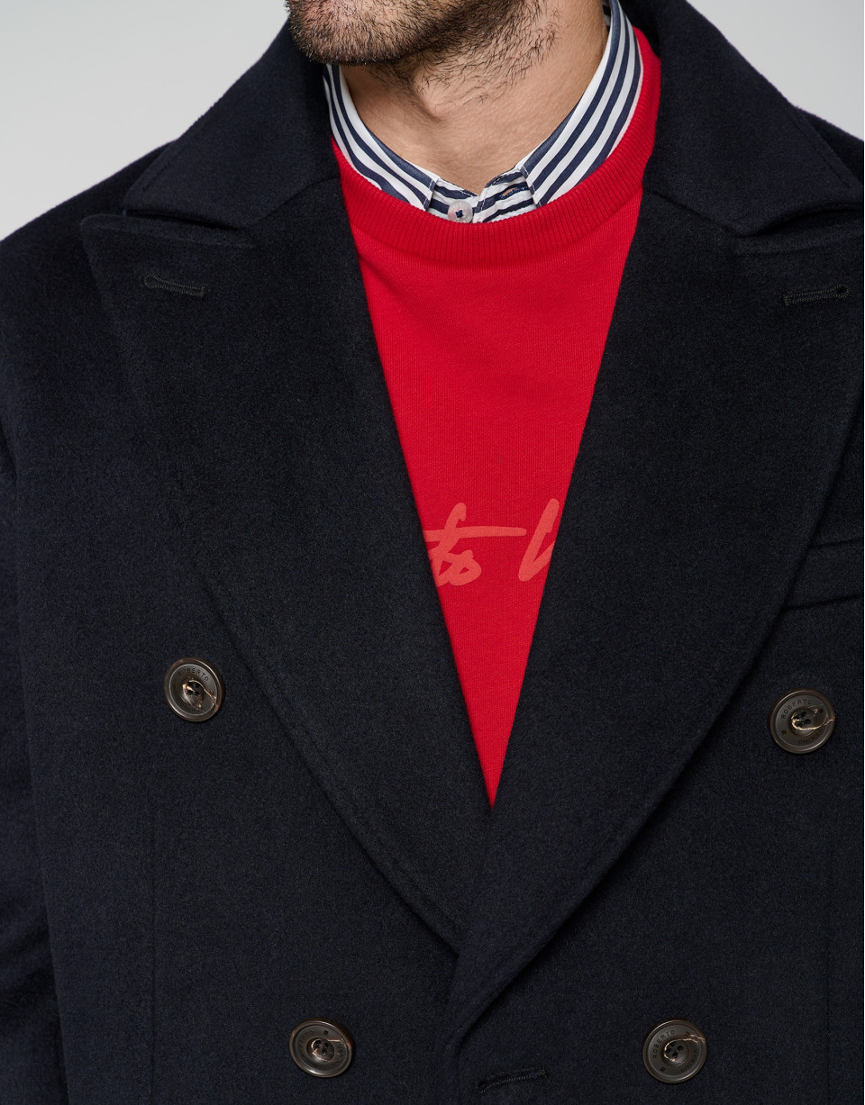 Abrigo marinero lana color marino - Hombre | Roberto Verino