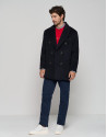 Navy blue wool sailor's coat - Man - AW2023 | Roberto Verino