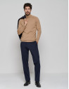 Jersey cuello cisne lana camel - Hombre | Roberto Verino