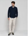 Jersey cuello pico color marino - Hombre | Roberto Verino