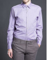 Aubergine micro-print sports shirt