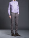 Aubergine micro-print sports shirt