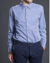 Blue checked sports shirt