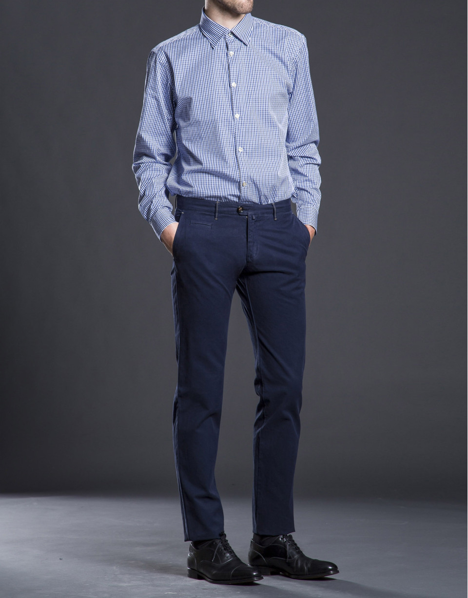 Camisa sport cuadro azul