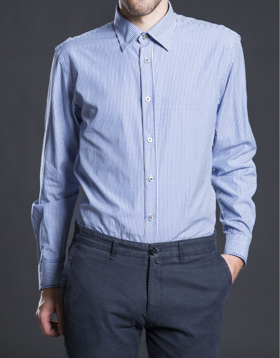 Blue striped sports shirt 