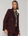 Blazer cruzada crepé doble buganvilla