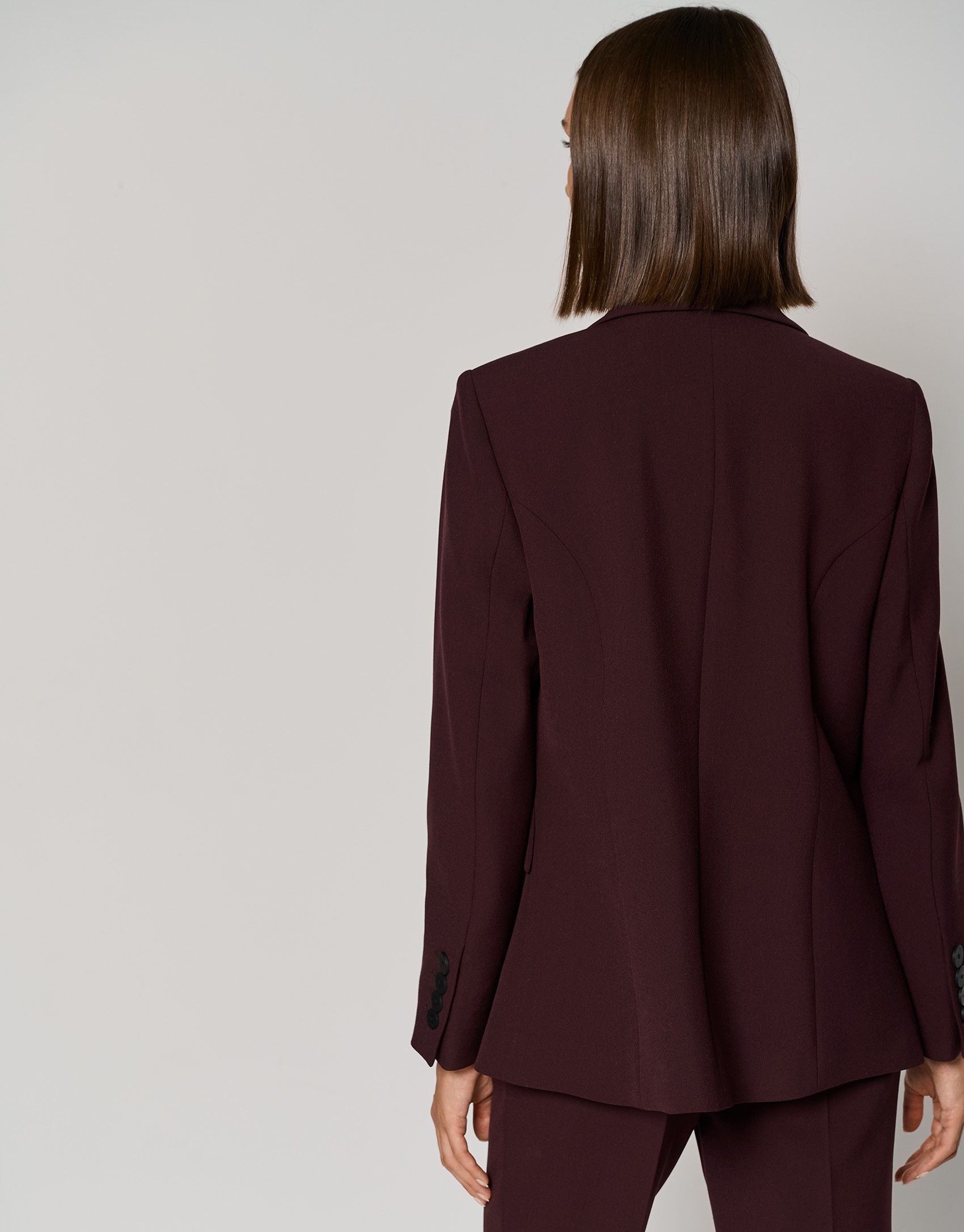 Blazer cruzada crepé doble buganvilla