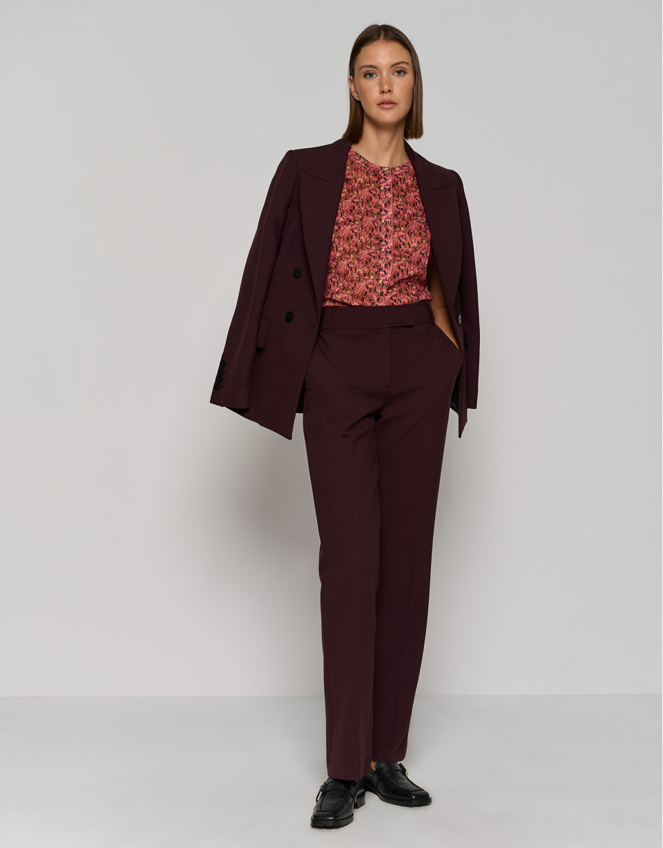 Blazer cruzada crepé doble buganvilla
