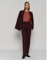 Bougainvillea crepe double-breasted blazer