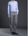 Blue mini hound's-tooth dress shirt 