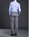 Blue mini hound's-tooth dress shirt 