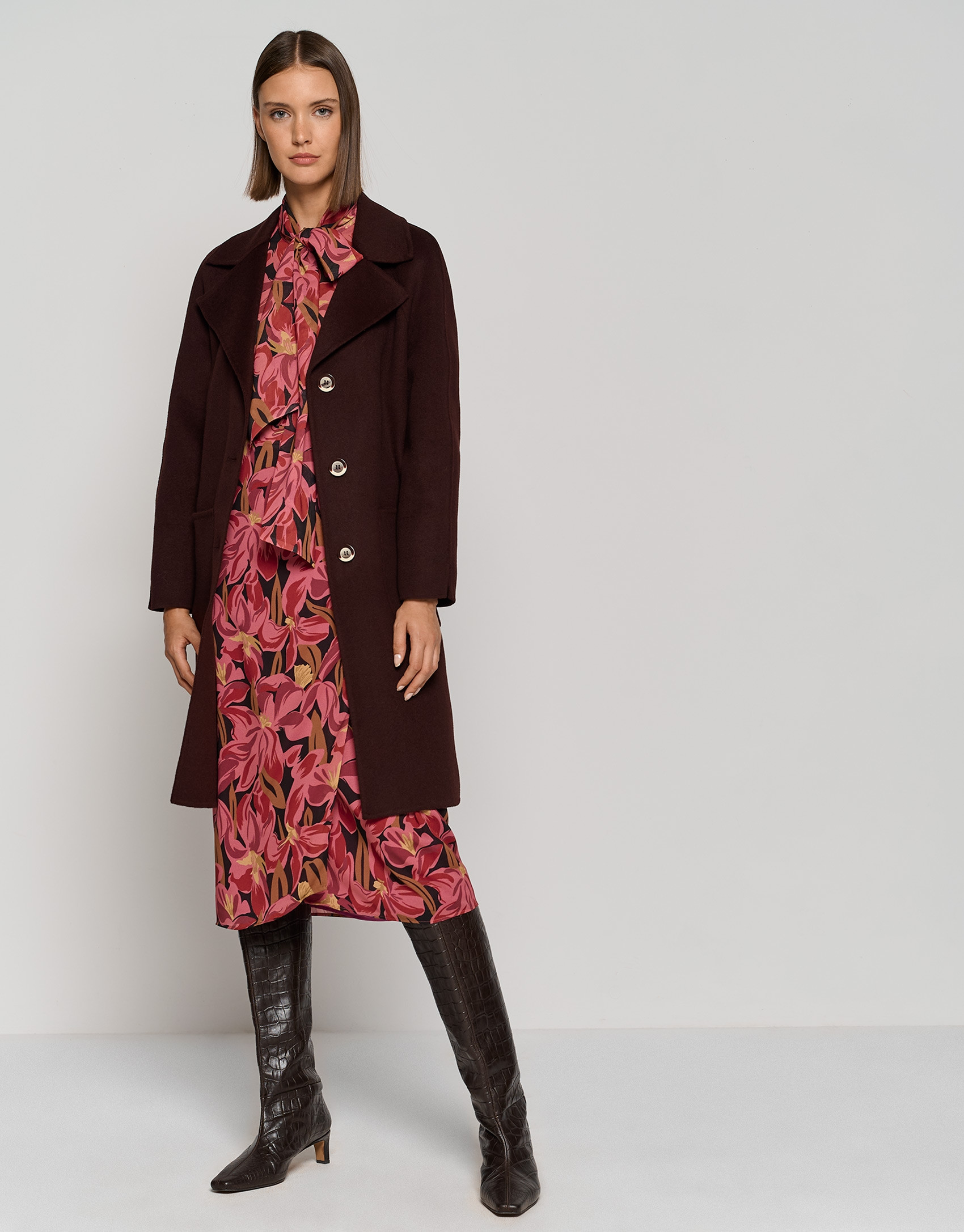 Falda midi estilo pareo crepe Georgette ... | Roberto Verino