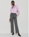 Pink satiny-finish shirt - Woman - AW2023 | Roberto Verino