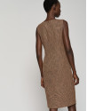 Vestido sin mangas recto tweed mostaza - Mujer | Roberto Verino