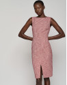 Vestido sin mangas recto tweed buganvilla | Roberto Verino