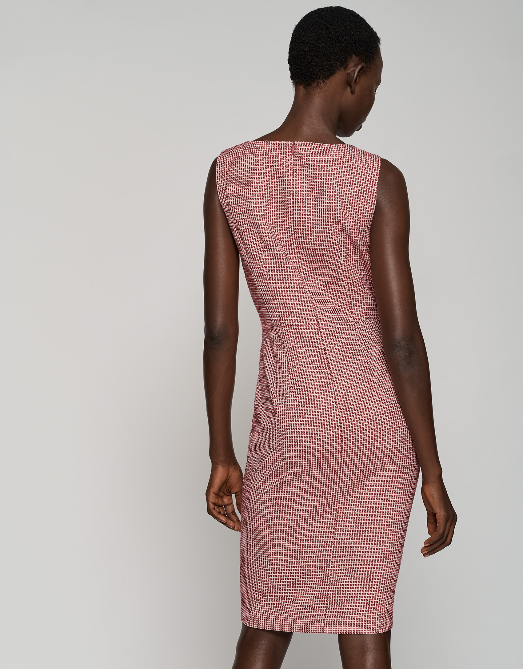 Vestido sin mangas recto tweed buganvilla | Roberto Verino