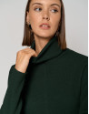 Green knit midi dress with long sleeves - Woman | Roberto Verino