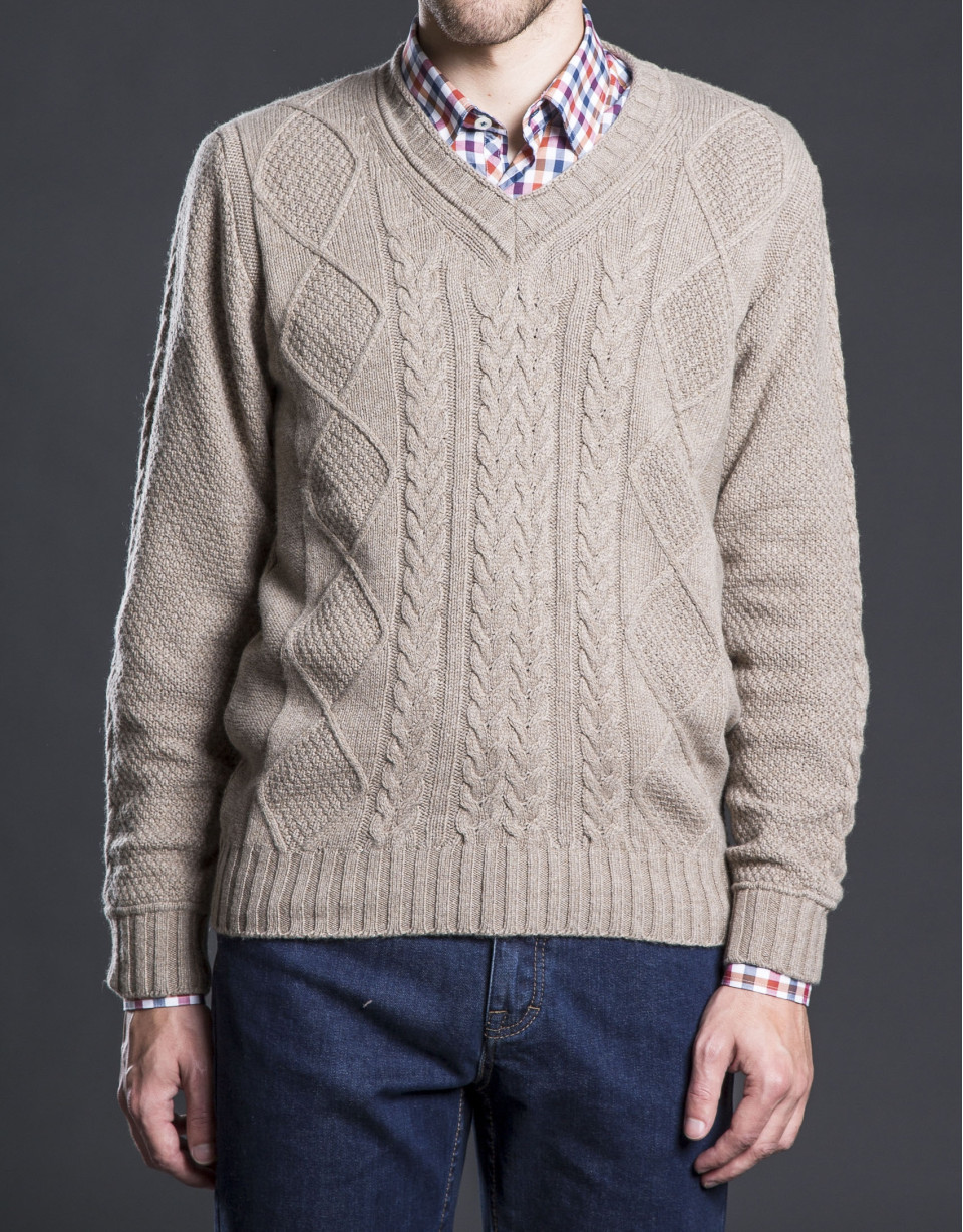Jersey pico ochos marrón