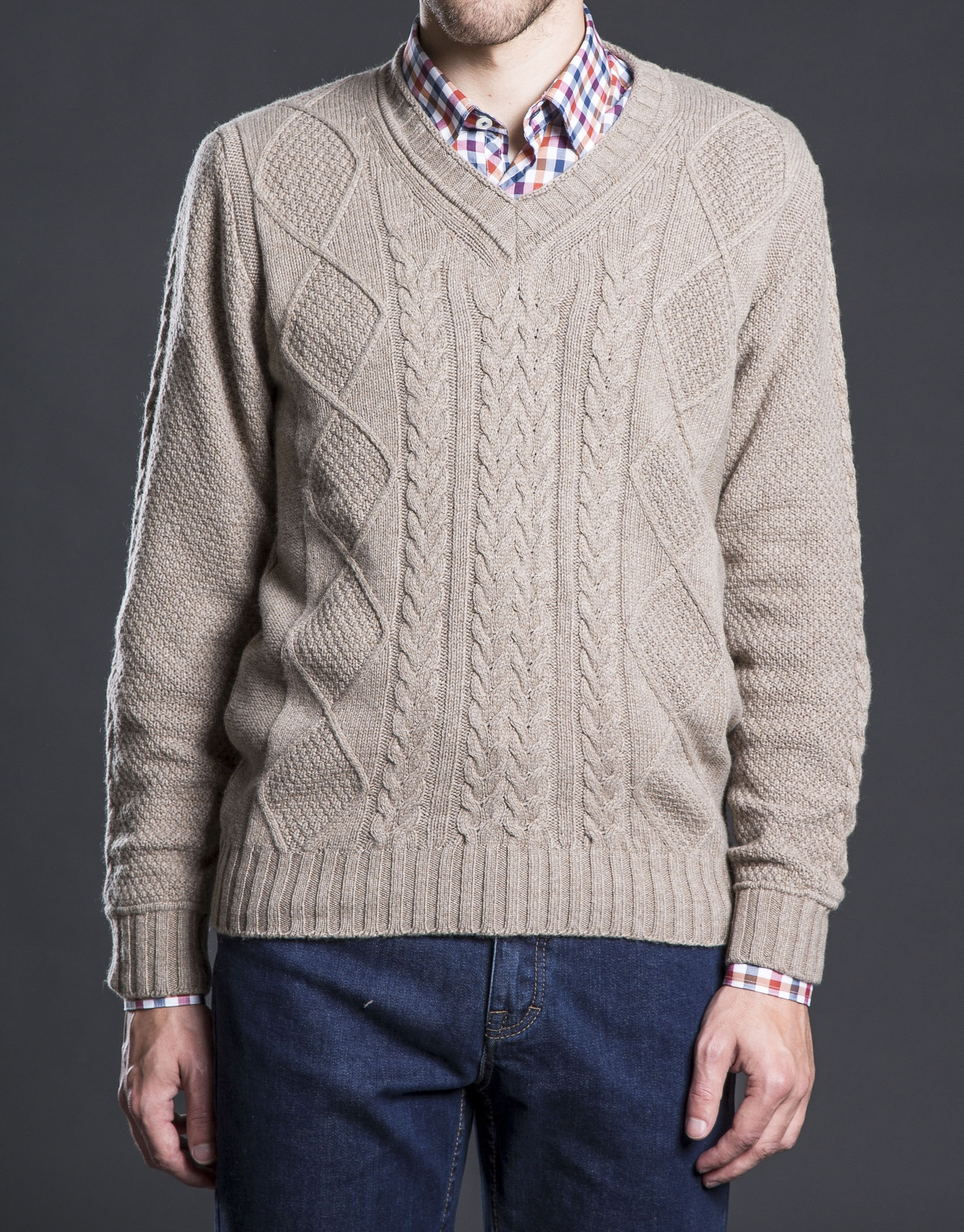 Jersey pico ochos marrón