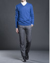 Basic blue knit sweater 