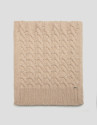 Bufanda lana y alpaca beige con ochos