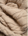 Bufanda lana y alpaca beige con ochos