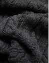 Dark gray wool and alpaca cable-stitched scarf