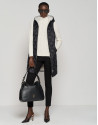 Long black quilted vest - Woman - AW2023 | Roberto Verino