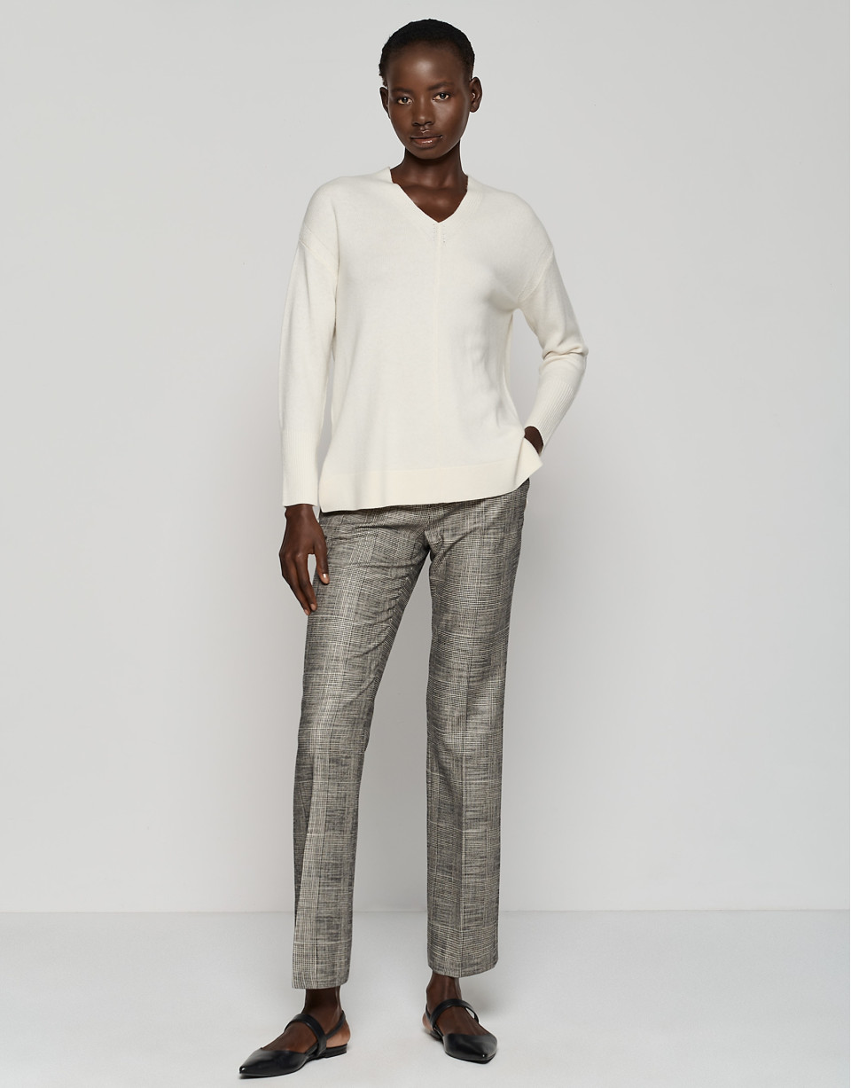 Jersey largo escote pico crudo - Mujer - OI2023 | Roberto Verino