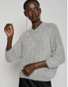 Jersey oversize punto mullido gris - Mujer | Roberto Verino