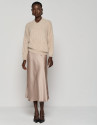 Camel oversize plush sweater - Woman - AW2023 | Roberto Verino