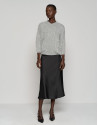 Gray oversize plush sweater - Woman - AW2023 | Roberto Verino