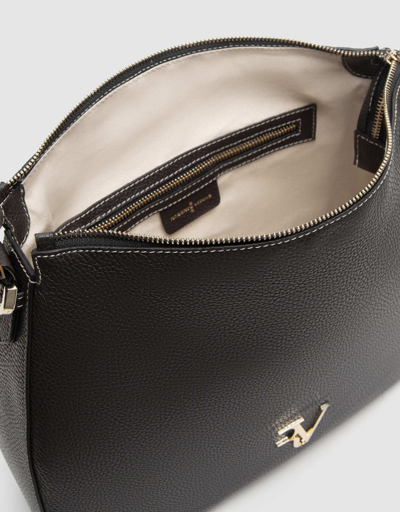 Bolso Hobo Cuca piel negro