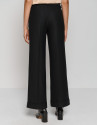 Black herringbone tailored pants
