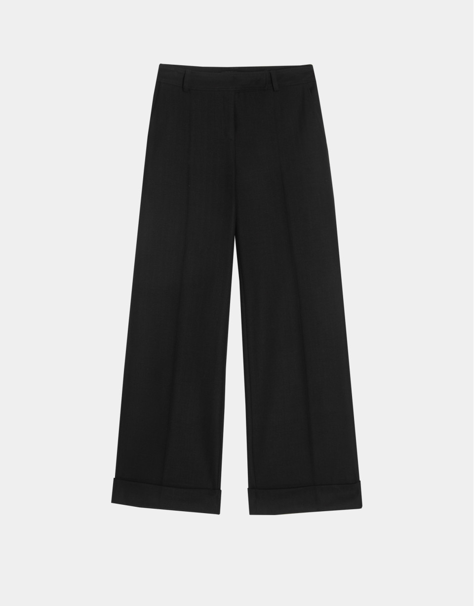 Pantalón sastre espiga negro