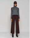 Purple tailored pinstripe pants 
