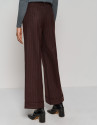 Purple tailored pinstripe pants 