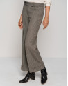 Beige herringbone tailored pants