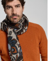 Fular crudo estampado paisley tonos ... | Roberto Verino
