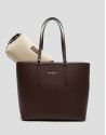 Bolso shopper Sama piel marrón - OI2023 | Roberto Verino