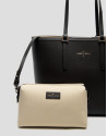 Sama black leather shopper bag - Sale - SS2025 | Roberto Verino