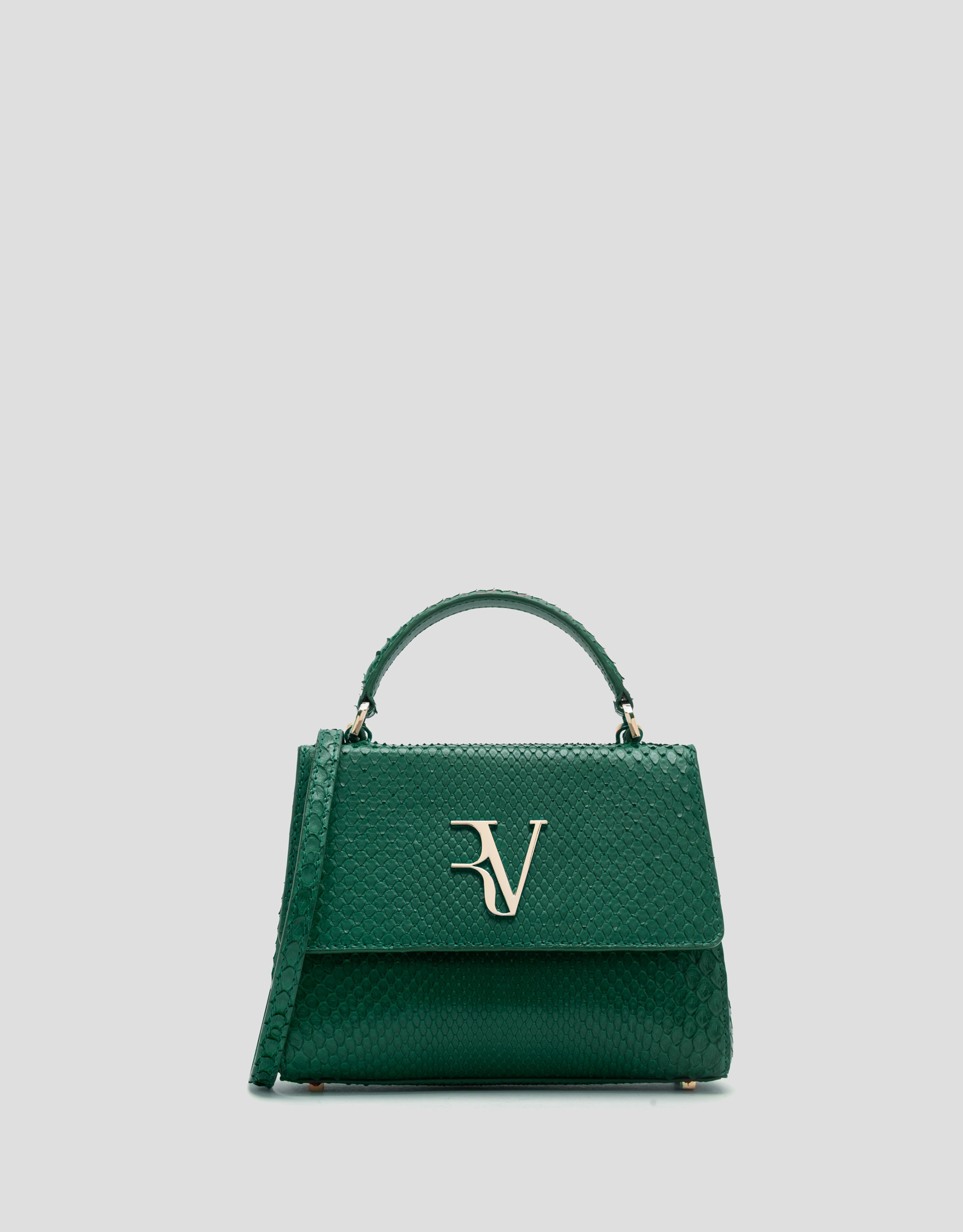 Green snakeskin Alice Mini handbag - AW2023 | Roberto Verino