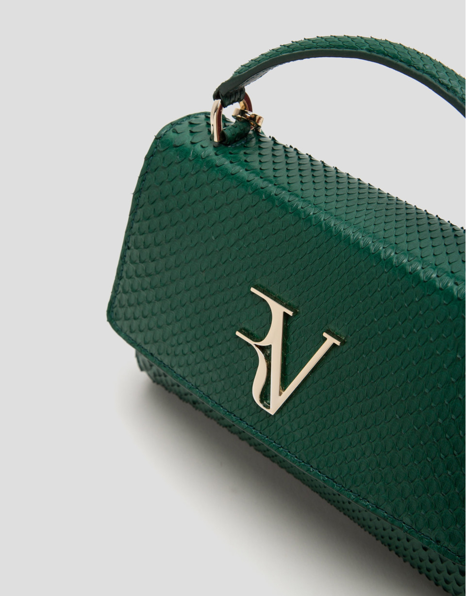 Green snakeskin Alice Mini handbag - AW2023 | Roberto Verino