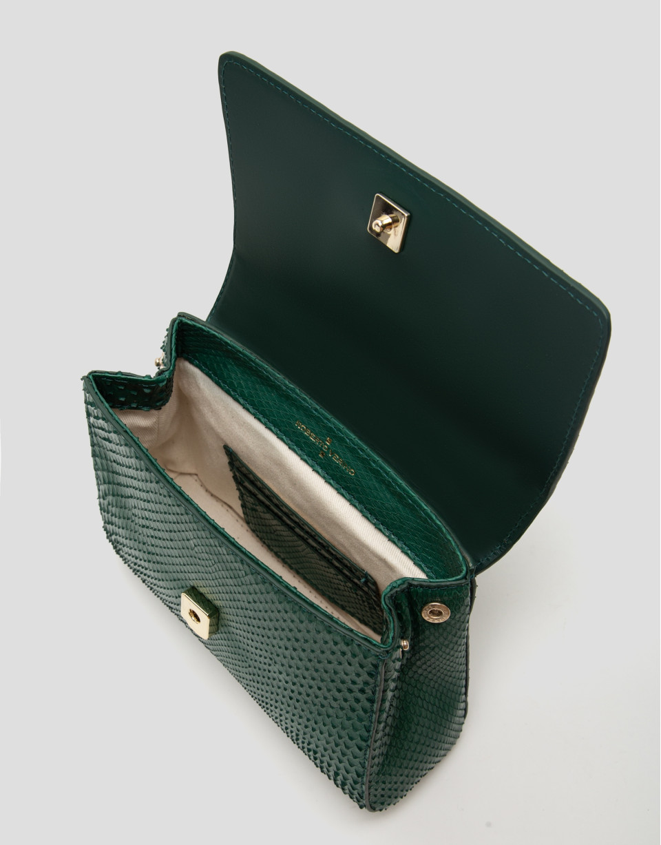 Green snakeskin Alice Mini handbag - AW2023 | Roberto Verino