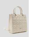 Bolso Satchel Maxi Linda piel acolchada crudo | Roberto Verino