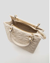 Bolso Satchel Maxi Linda piel acolchada crudo | Roberto Verino