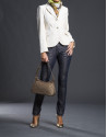 Josefina bag, jacquard, cowhide and gilded lurex with RV  logo